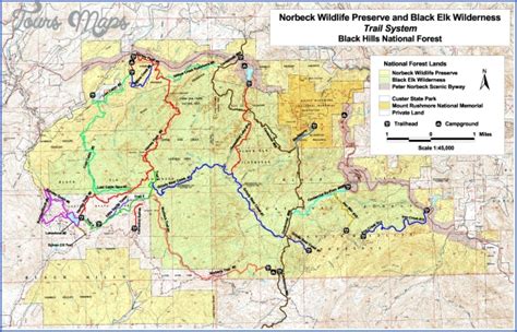 CENTENNIAL TRAIL MAP SOUTH DAKOTA - ToursMaps.com