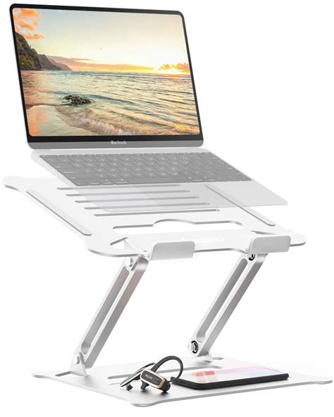 Auledio Laptop Stand, Adjustable Aluminum Laptop Riser for Desk ...