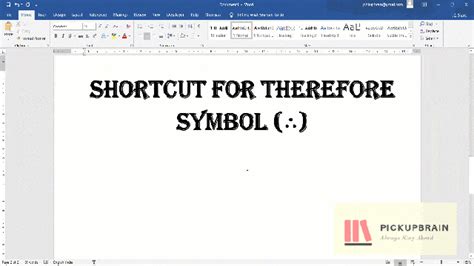 Therefore (∴) symbol in Word: 4 different ways - Alt Code and more - PickupBrain