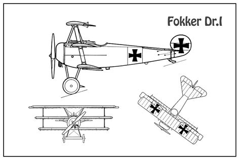 Fokker Dr1 Drawings