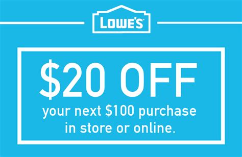 Lowes $20 OFF $100 Printable Coupon Delivered Instantly to your Inbox ...