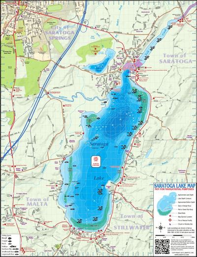 Saratoga Lake Map by JIMAPCO | Avenza Maps