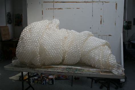 Presentation for CHARLIE SMITH: Bubble wrap sculpture 1