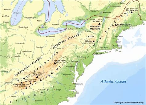 Appalachian Mountains On US Map