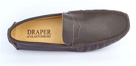 Brown Leather Driving Shoes | Mens Drivers | Draper of Glastonbury