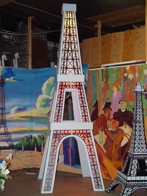 Eiffel Tower with Lights - 4' x 13' (#2654) - Props Unlimited Events LLC