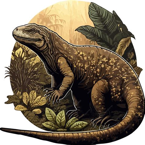 Premium Vector | Komodo dragon vector