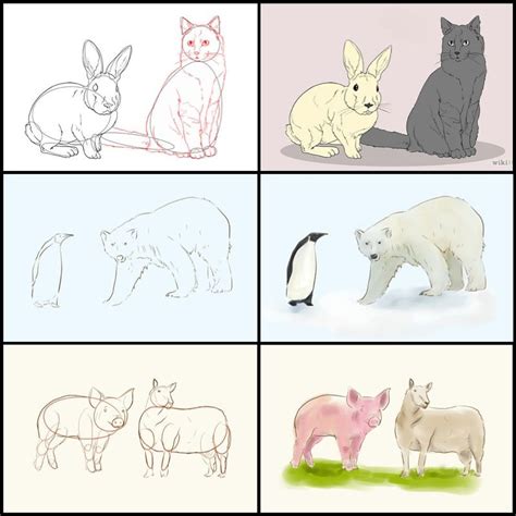 How to Draw Animals | Animal drawings, Drawings, Doodle drawings