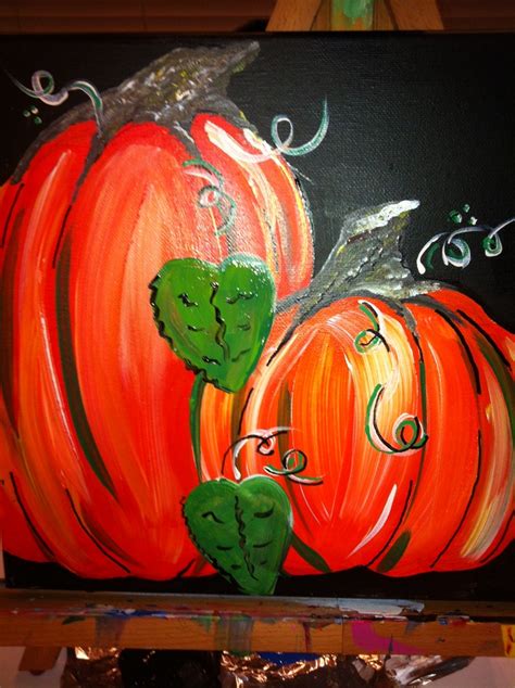 Fall pumpkins | Autumn painting, Fall art projects, Painting