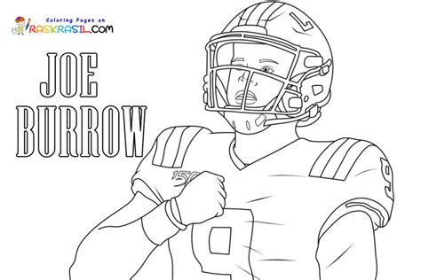 Joe Burrow Bengals Coloring Page Coloring Pages