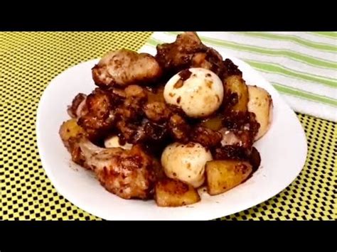 Adobong Manok with Potatoes and Eggs| Chicken Adobo Recipe by Synara's Kitchen - YouTube