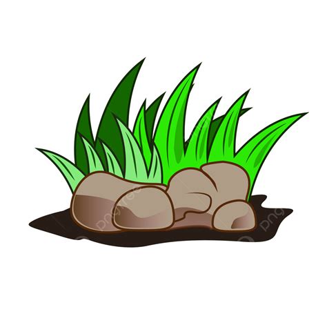 Stone Cartoon Clipart Hd PNG, Grass Cartoon With Stone, Grass, Cartoon, Green PNG Image For Free ...