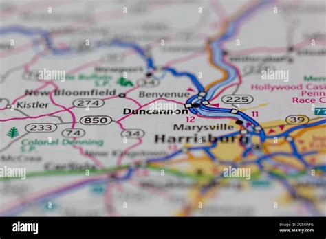 Duncannon Pennsylvania USA shown on a Geography map or Road map Stock Photo - Alamy