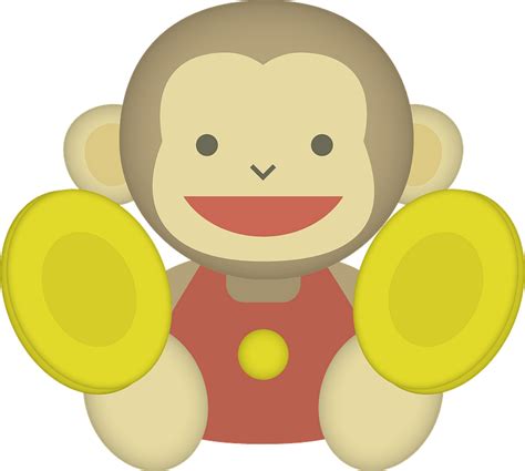 Monkey playing cymbals clipart. Free download transparent .PNG | Creazilla