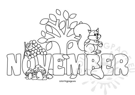 November coloring sheet printable – Coloring Page