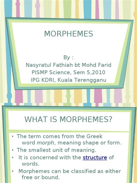 Morphemes | Word | Linguistic Typology