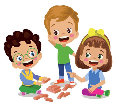 cute happy kids playing games 14830119 Vector Art at Vecteezy