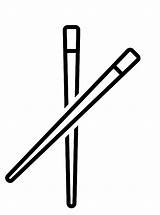Chopsticks Coloring Page Pages sketch template