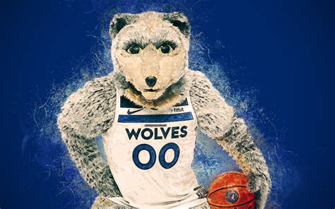 Download wallpapers Crunch, official mascot, Minnesota Timberwolves ...