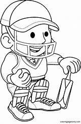Kids Playing Cricket Coloring Page  Free Printable Pages sketch template