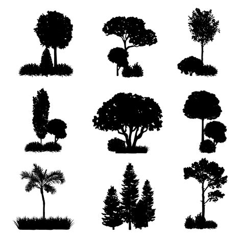 Simple Tree Silhouette Svg