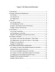 Introduction to One Dimensional Kinematics: Position, Velocity, | Course Hero