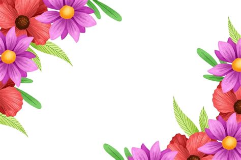 Free PSD | Floral watercolor border