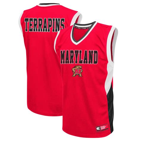 Colosseum Maryland Terrapins Red Fadeaway Basketball Jersey