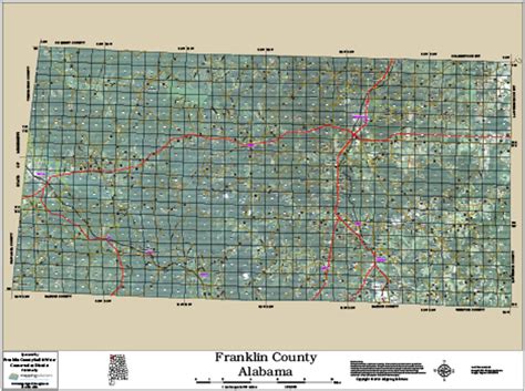 Franklin County Alabama 2014 Aerial Map