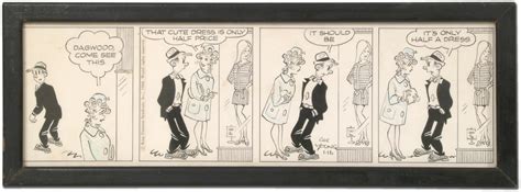 Blondie Daily Comic Strip Original Art de YOUNG, Chic: Near Fine ...