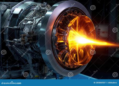 Hypersonic Jet Engine Close-up Stock Image - Image of generative ...