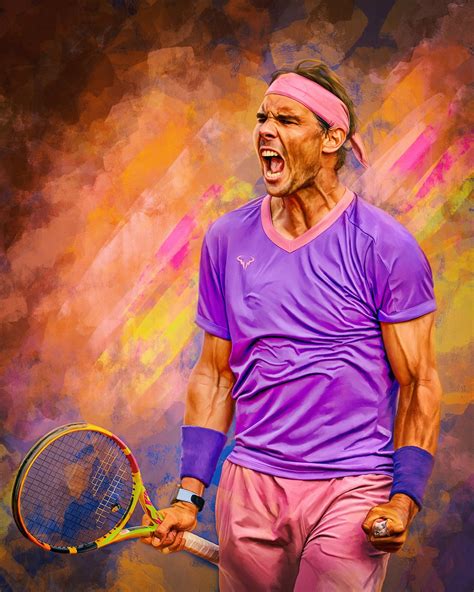 Rafael Nadal Poster. Digital Artwork Download Printable. Wall | Etsy