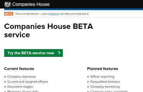 Companies House Beta