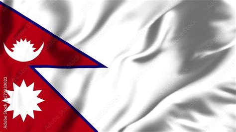 Nepal waving flag, Flag of Nepal Animation, Nepal Flag Closeup, 4k Nepal Flag Waving Animation ...