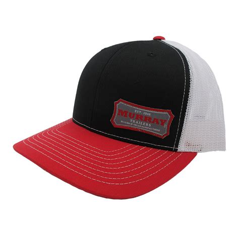 Embroidered Trucker Hat | Red/Black/White - Murray Trailers | A ...