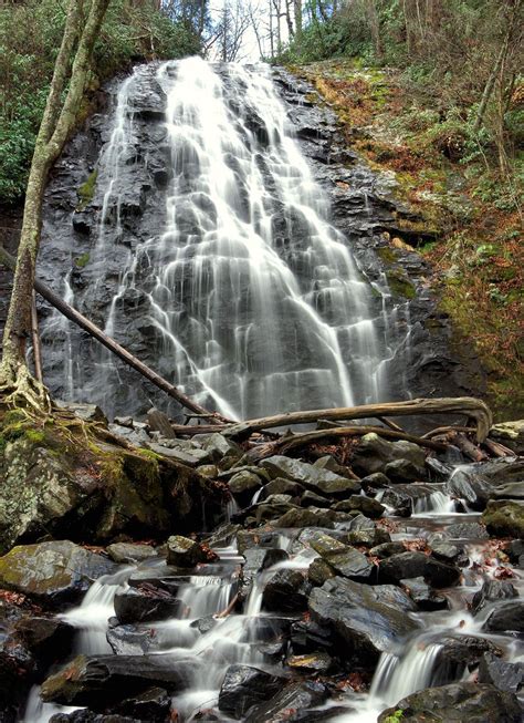 Crabtree Falls along the Blue Ridge Parkway near Asheville, North ...