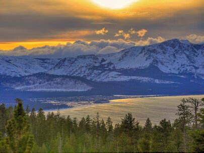 Sunrise and sunset in South Lake Tahoe