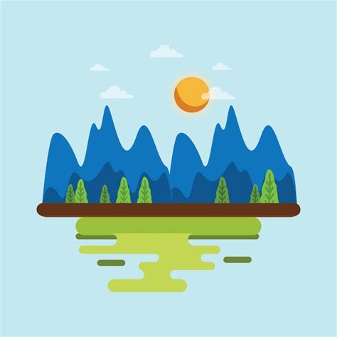 Premium Vector | Flat vector mountain 16