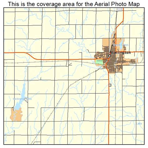 Aerial Photography Map of Wellington, KS Kansas