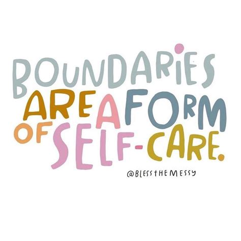 the words boundariess are form self - care written in multicolored ...