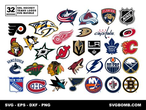 NHL Hockey Teams Logos SVG Bundle | svgbomb