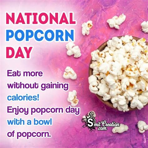 National Popcorn Day Wishes, Messages, Quotes Images - SmitCreation.com