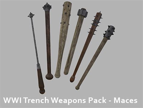 WW1 Trench Weapons Pack - Maces | 3D 武器 | Unity Asset Store