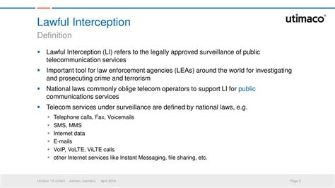 Lawful Interception Basics - ppt download