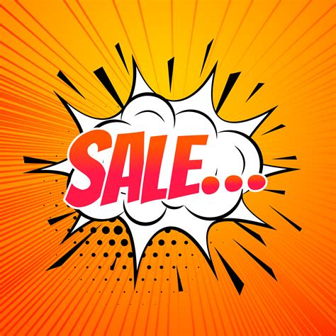 sale poster design in comic style - Download Free Vector Art, Stock ...