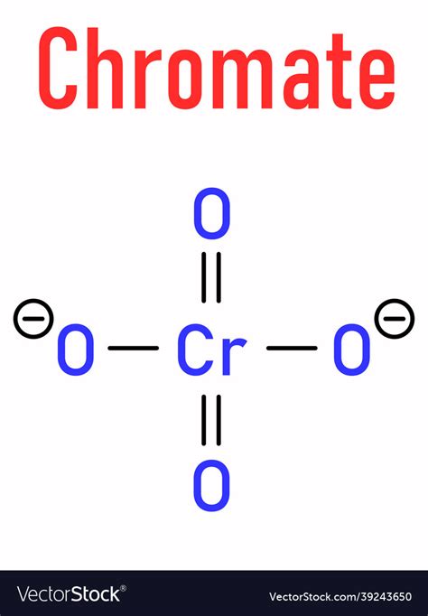 Skeletal formula of chromate anion Royalty Free Vector Image