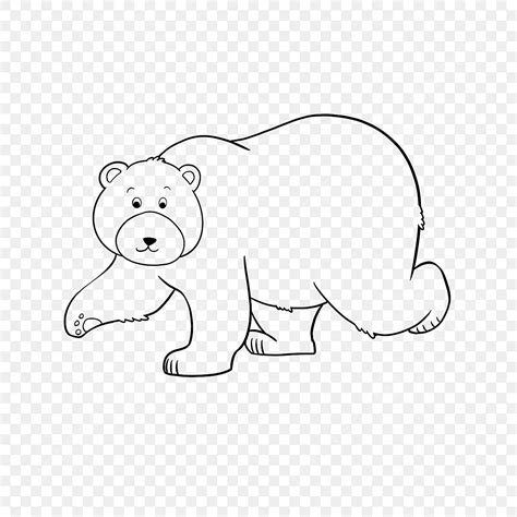 Beruang Clipart Hitam Dan Putih Kartun Anak Anak Menggambar Beruang, Beruang Hitam Dan Putih ...