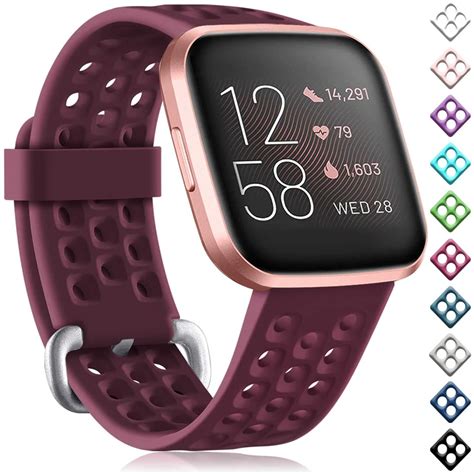 Replacement Band For Fitbit Versa 2 Strap Silicone Waterproof Wrist ...