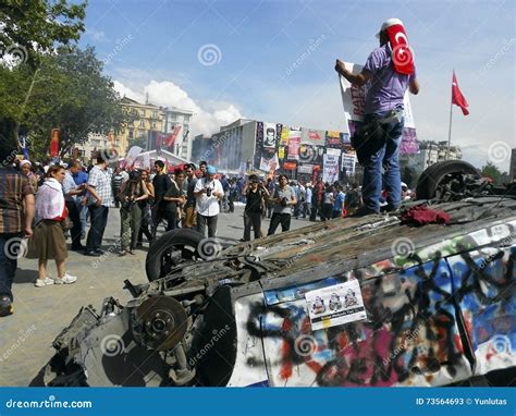 Taksim Gezi Park Protests and Events. Taksim Square Burned a Pol ...