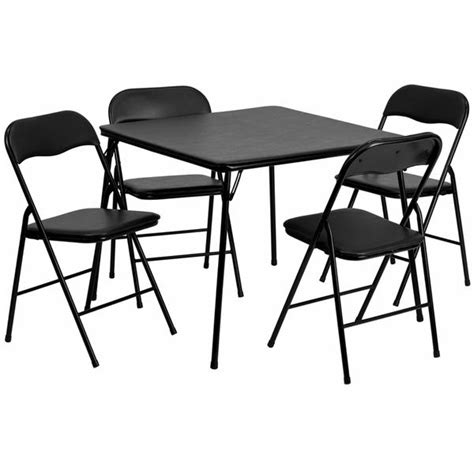 20 The Best Black Folding Dining Tables and Chairs